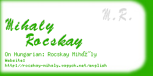 mihaly rocskay business card